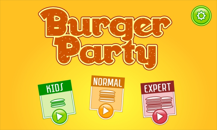 On the counter is an impossibly big burger with 6 patties and cheese accompanied by fries and an ice cream.